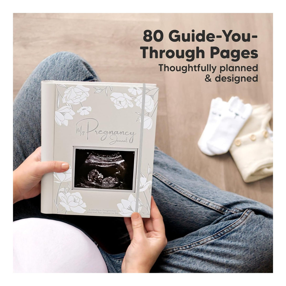 Pregnancy Journal, Pregnancy Announcements - 80 Pages Hard Cover Baby Books For Mom To Be Gift, Baby Memory Book Keepsake, Gender Reveal Gifts For New Moms, Shower & Registry
