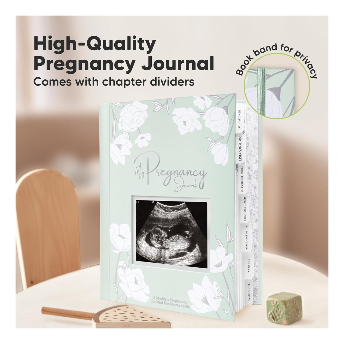 Pregnancy Journal, Pregnancy Announcements - 80 Pages Hard Cover Baby Books For Mom To Be Gift, Baby Memory Book Keepsake, Gender Reveal Gifts For New Moms, Shower & Registry