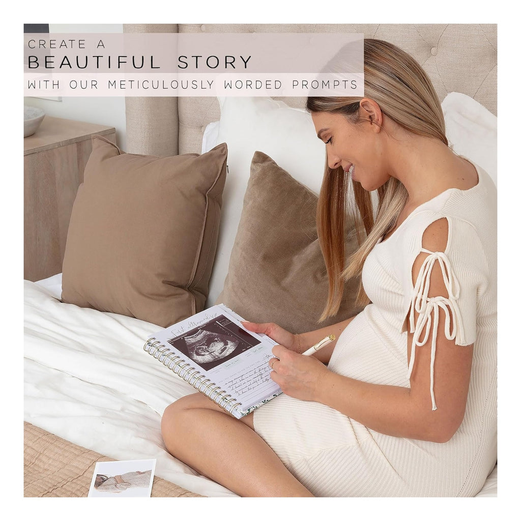 Pregnancy Journal for First Time Moms | Weekly Pregnancy Tracker & Baby Book | 200-Page Maternity Journal | Pregnancy Must Haves Keepsake Gift | Premium Hardcover Pregnancy Book for Expecting Moms