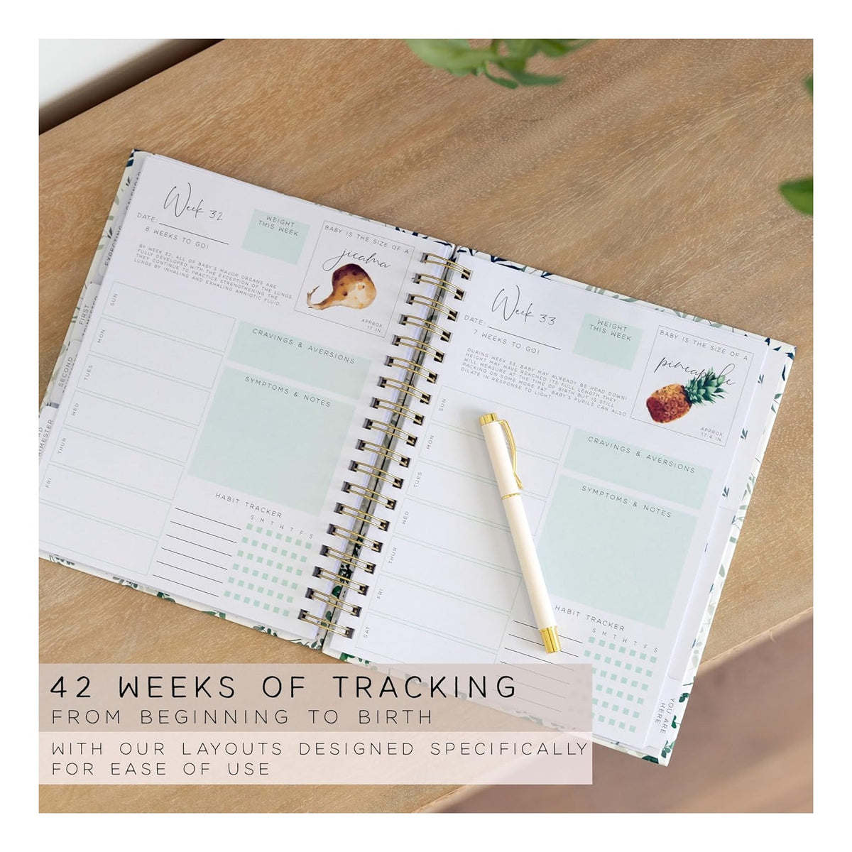 Pregnancy Journal for First Time Moms | Weekly Pregnancy Tracker & Baby Book | 200-Page Maternity Journal | Pregnancy Must Haves Keepsake Gift | Premium Hardcover Pregnancy Book for Expecting Moms