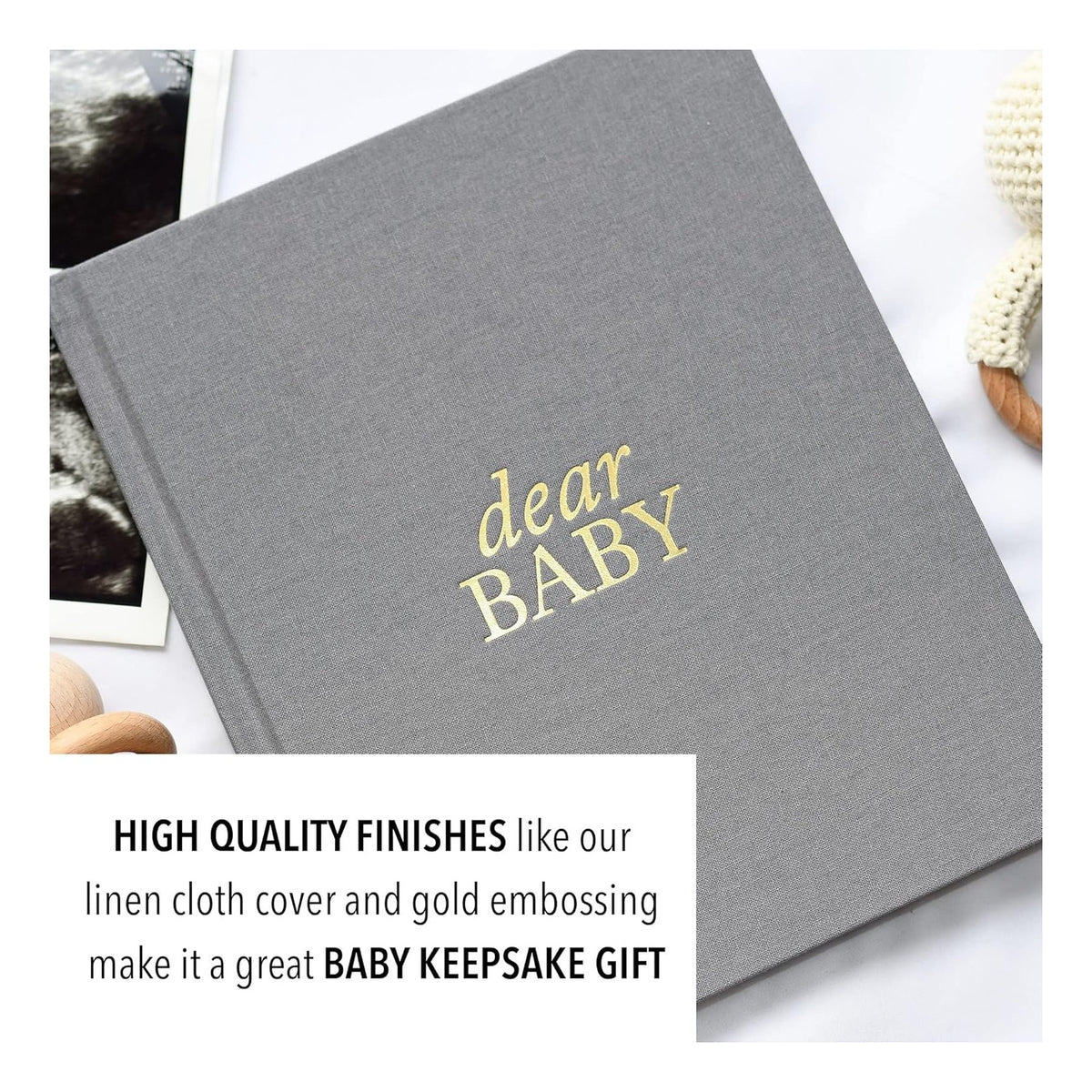 Pregnancy Prayer Journal - Christian Pregnancy Journal For Milestones - Linen-Bound Baby Book Keepsake - Gifts For Expecting Moms
