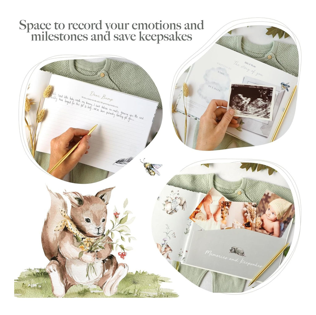 Pregnancy Journal – Weekly Pregnancy Planner & Scrapbook, Ultrasound Photo Pages, Milestone Trackers & First‑Year Keepsake Book - Pregnant Gifts For New Mom