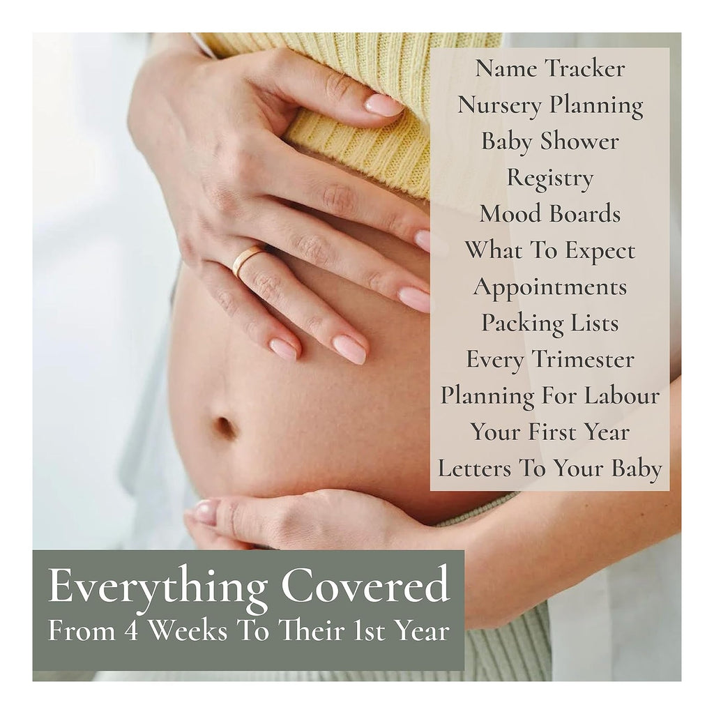 Pregnancy Journal – Weekly Pregnancy Planner & Scrapbook, Ultrasound Photo Pages, Milestone Trackers & First‑Year Keepsake Book - Pregnant Gifts For New Mom