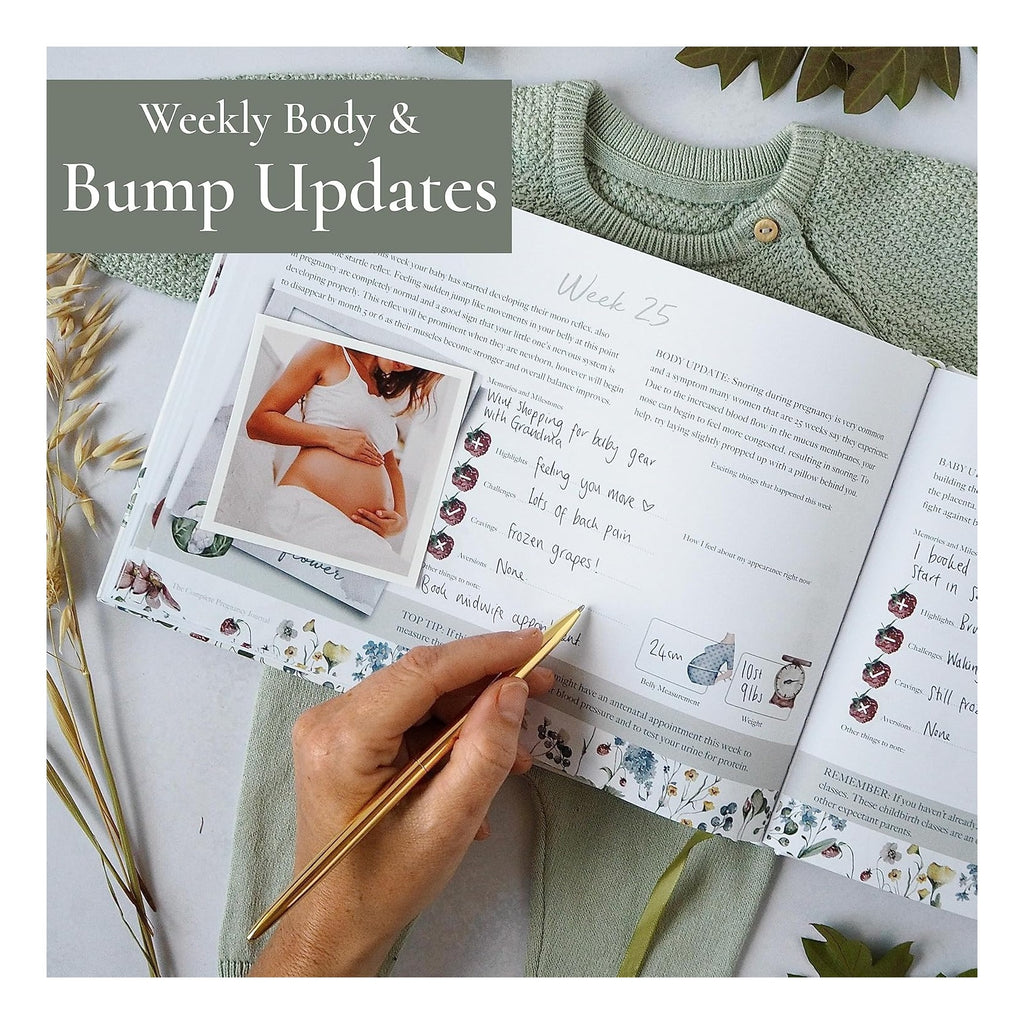 Pregnancy Journal – Weekly Pregnancy Planner & Scrapbook, Ultrasound Photo Pages, Milestone Trackers & First‑Year Keepsake Book - Pregnant Gifts For New Mom