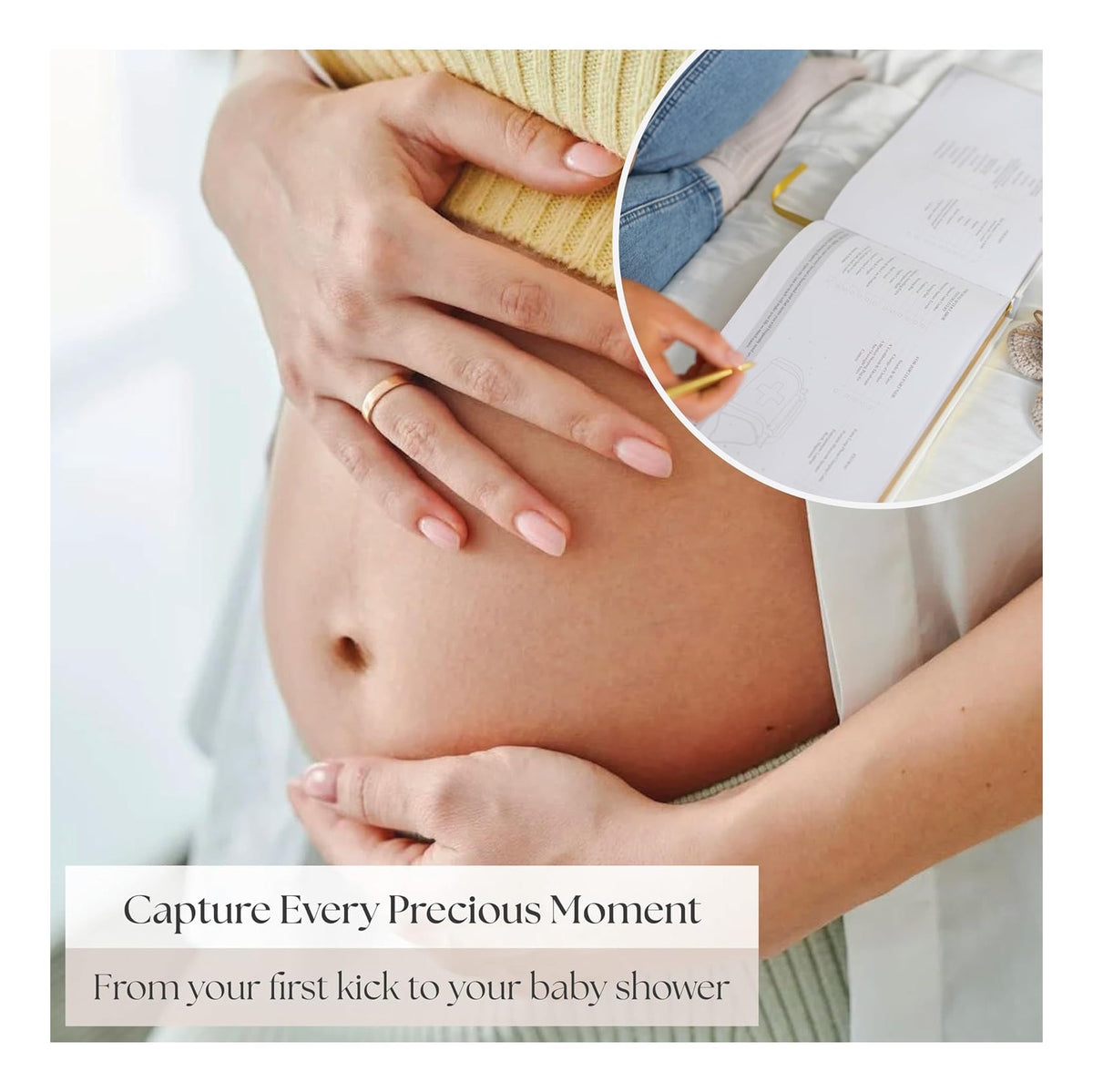 Pregnancy Journal – Weekly Pregnancy Planner & Scrapbook, Ultrasound Photo Pages, Milestone Trackers & First‑Year Keepsake Book - Pregnant Gifts For New Mom