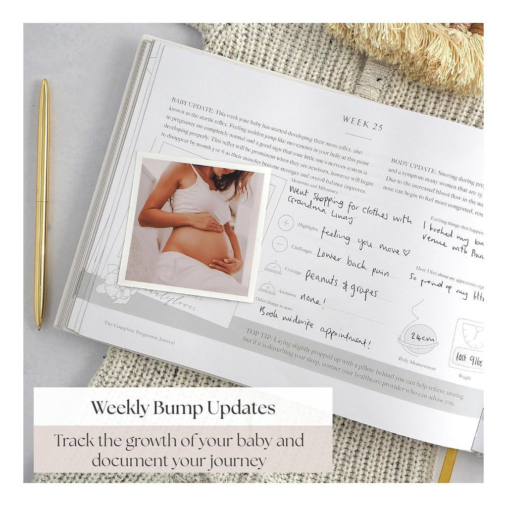 Pregnancy Journal – Weekly Pregnancy Planner & Scrapbook, Ultrasound Photo Pages, Milestone Trackers & First‑Year Keepsake Book - Pregnant Gifts For New Mom