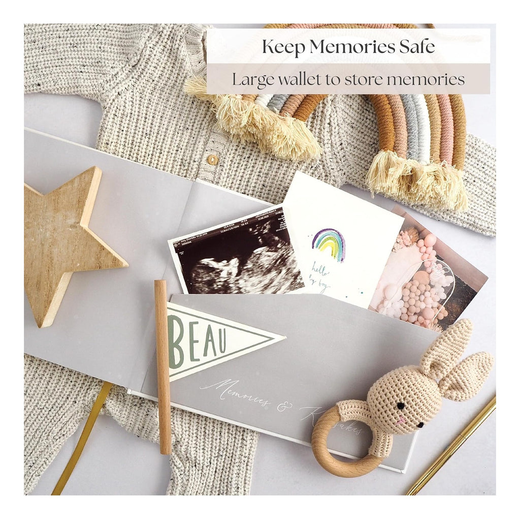 Pregnancy Journal – Weekly Pregnancy Planner & Scrapbook, Ultrasound Photo Pages, Milestone Trackers & First‑Year Keepsake Book - Pregnant Gifts For New Mom