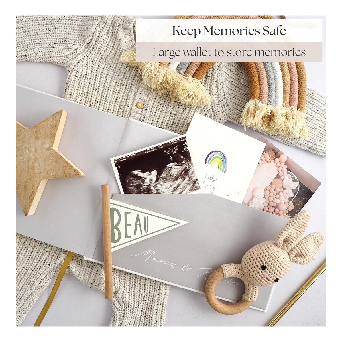 Pregnancy Journal – Weekly Pregnancy Planner & Scrapbook, Ultrasound Photo Pages, Milestone Trackers & First‑Year Keepsake Book - Pregnant Gifts For New Mom