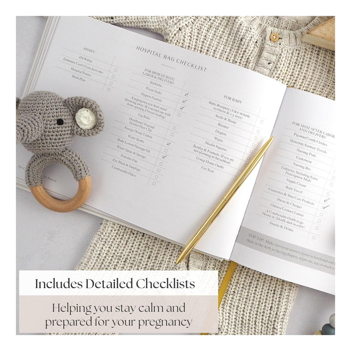 Pregnancy Journal – Weekly Pregnancy Planner & Scrapbook, Ultrasound Photo Pages, Milestone Trackers & First‑Year Keepsake Book - Pregnant Gifts For New Mom