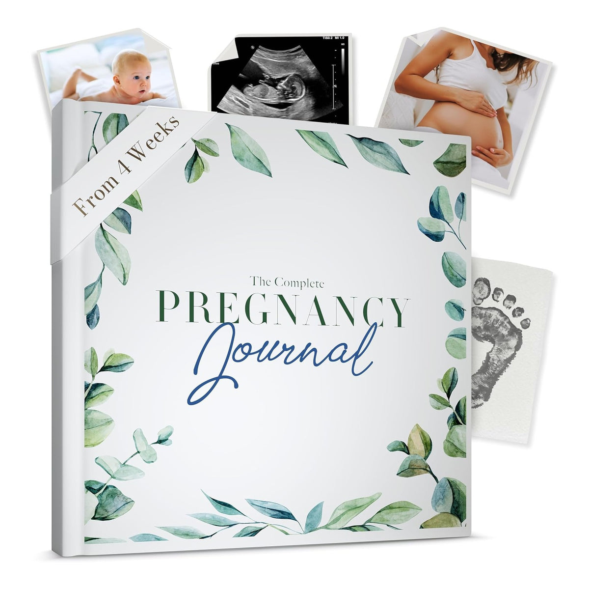Pregnancy Journal – Weekly Pregnancy Planner & Scrapbook, Ultrasound Photo Pages, Milestone Trackers & First‑Year Keepsake Book - Pregnant Gifts For New Mom
