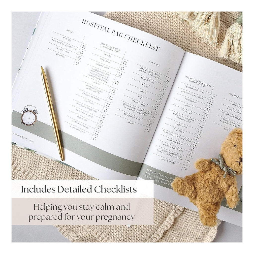 Pregnancy Journal – Weekly Pregnancy Planner & Scrapbook, Ultrasound Photo Pages, Milestone Trackers & First‑Year Keepsake Book - Pregnant Gifts For New Mom