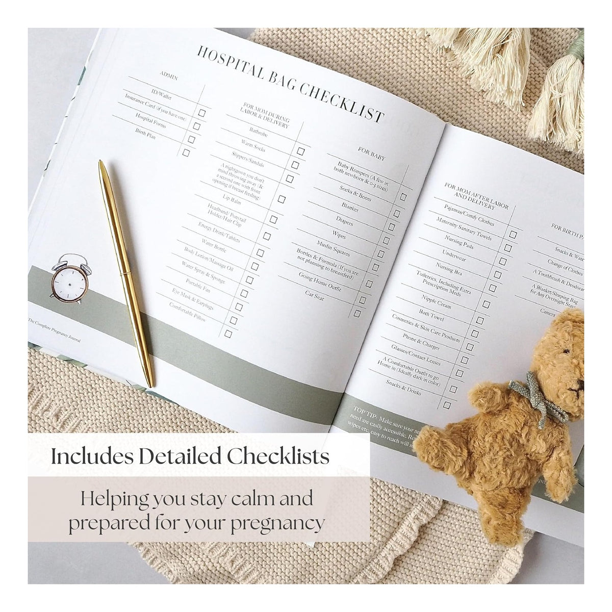 Pregnancy Journal – Weekly Pregnancy Planner & Scrapbook, Ultrasound Photo Pages, Milestone Trackers & First‑Year Keepsake Book - Pregnant Gifts For New Mom