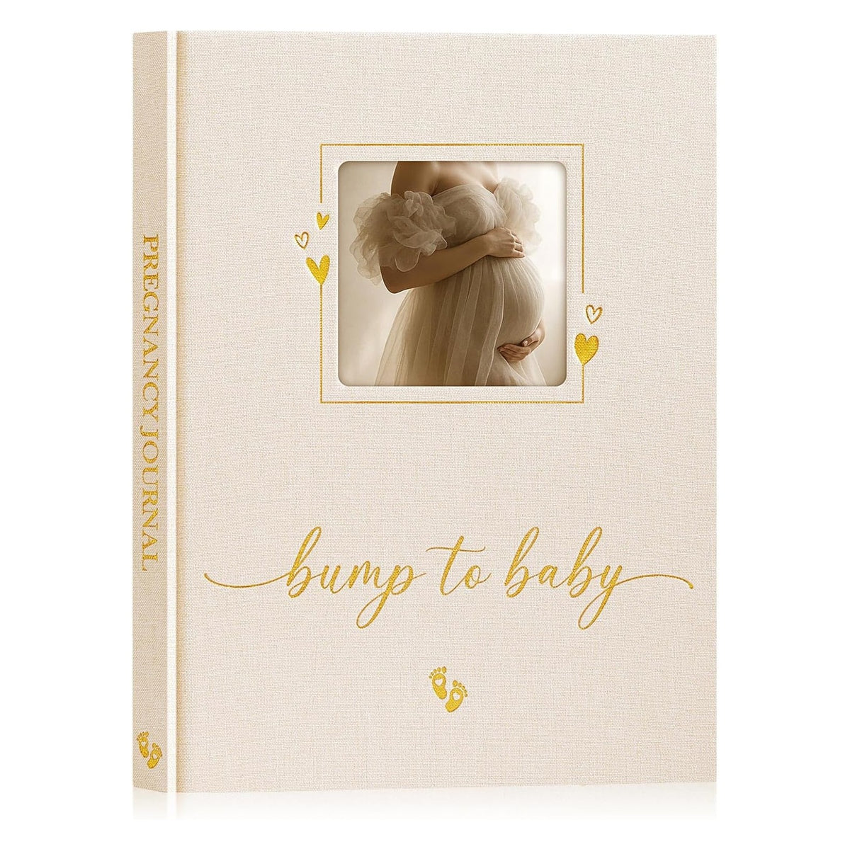 My Pregnancy Journal Memory Book for First Time Mom, 156 Page Pregnant Announcement Must Have Planner, Pregnancy Tracking Diary Scrapbook Keepsake Gift for Mom to Be Expecting New Parent Beige
