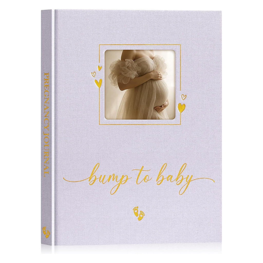 My Pregnancy Journal Memory Book for First Time Mom, 156 Page Pregnant Announcement Must Have Planner, Pregnancy Tracking Diary Scrapbook Keepsake Gift for Mom to Be Expecting New Parent Beige