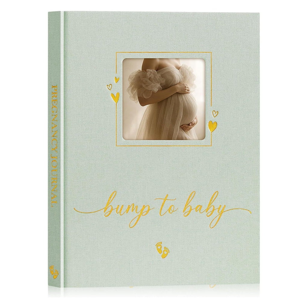 My Pregnancy Journal Memory Book for First Time Mom, 156 Page Pregnant Announcement Must Have Planner, Pregnancy Tracking Diary Scrapbook Keepsake Gift for Mom to Be Expecting New Parent Beige