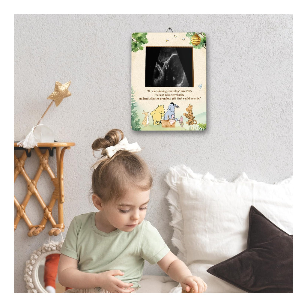 Pregnancy Milestone Keepsake & Ultrasound Picture Frame - Baby Shower Sign & Decor - Gifts for Gender Reveal