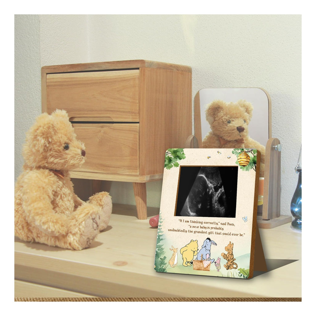 Pregnancy Milestone Keepsake & Ultrasound Picture Frame - Baby Shower Sign & Decor - Gifts for Gender Reveal