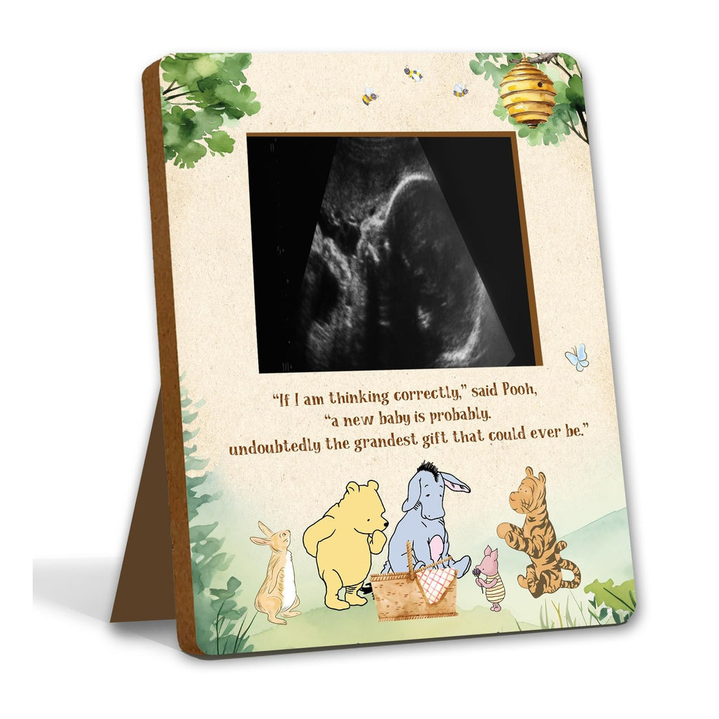 Pregnancy Milestone Keepsake & Ultrasound Picture Frame - Baby Shower Sign & Decor - Gifts for Gender Reveal