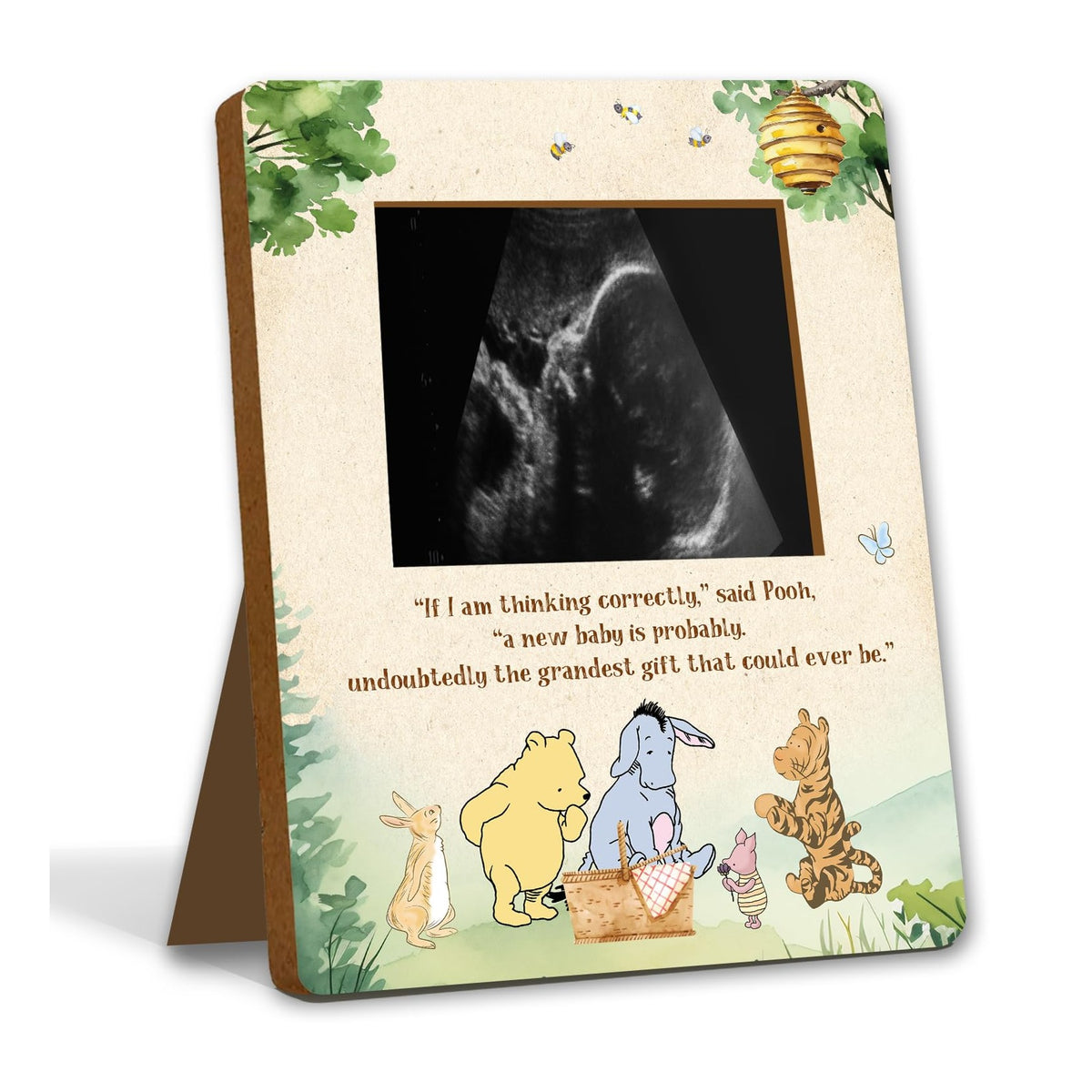 Pregnancy Milestone Keepsake & Ultrasound Picture Frame - Baby Shower Sign & Decor - Gifts for Gender Reveal