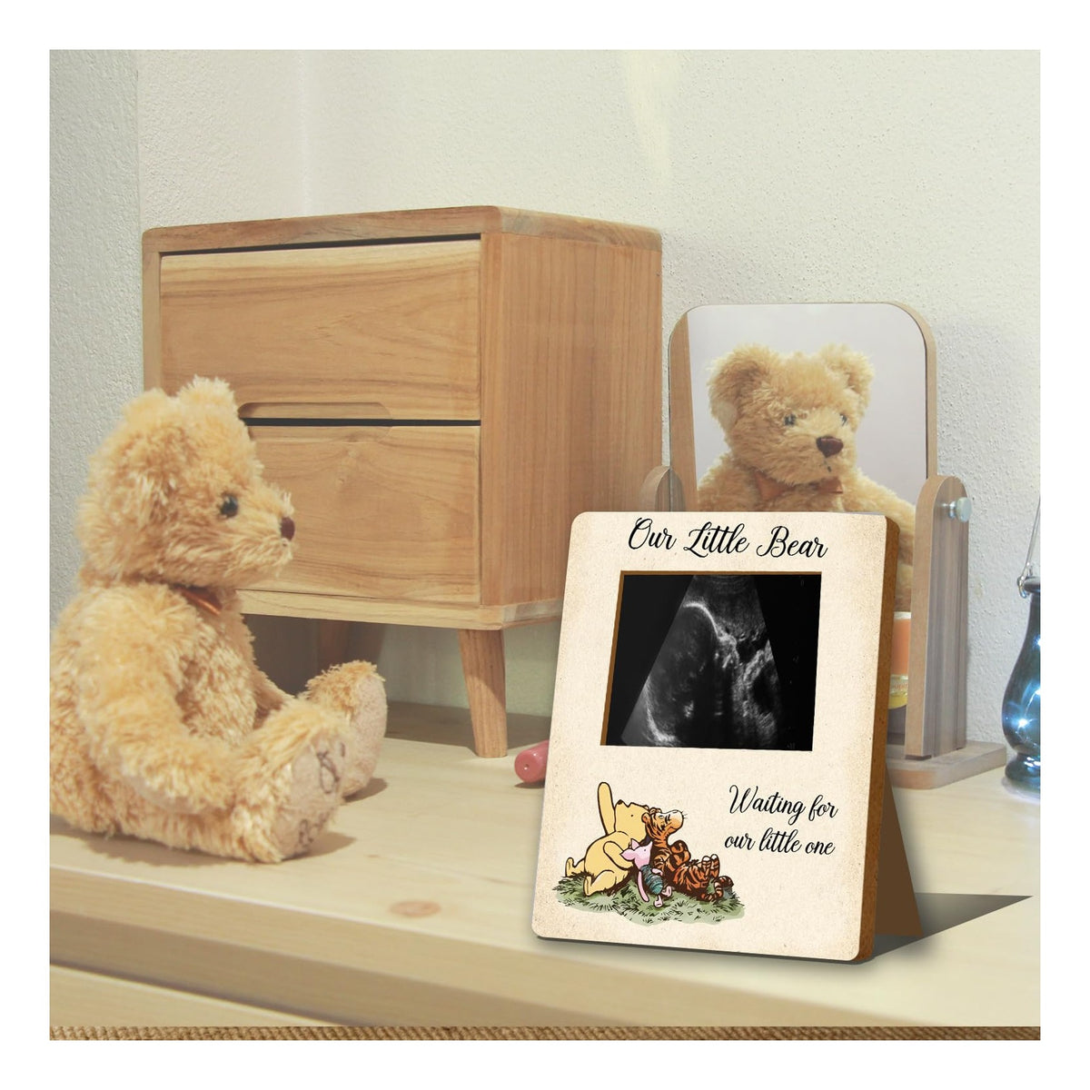 Baby Shower Decor - Picture Frame, Sign, Ultrasound Frame, Pregnancy Milestone Keepsake & Gender Reveal Decor