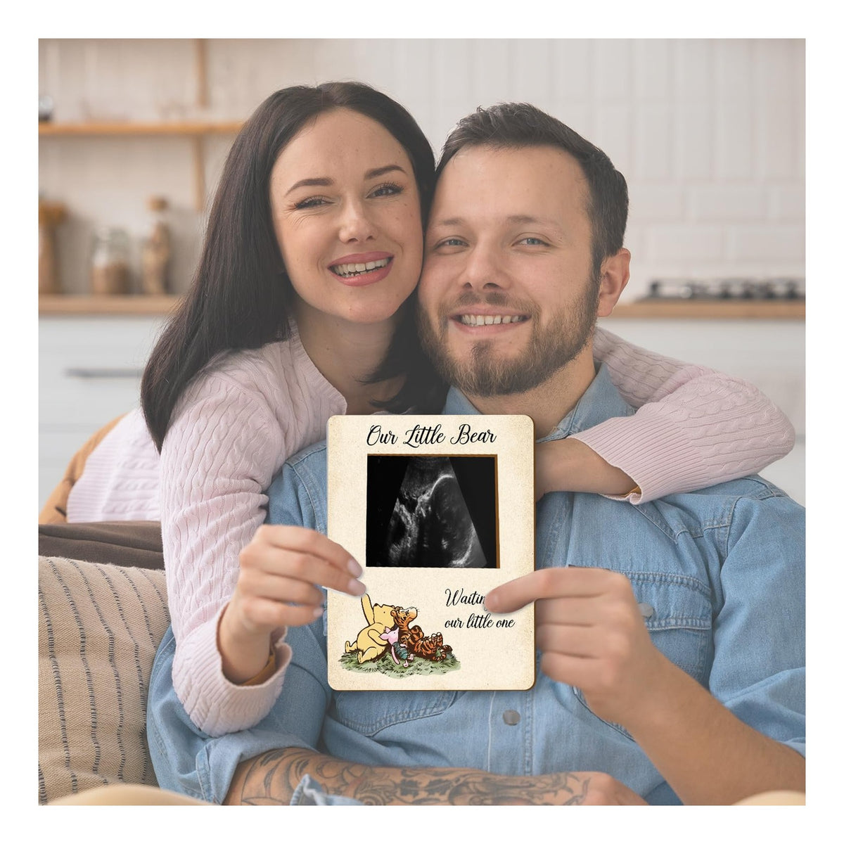 Baby Shower Decor - Picture Frame, Sign, Ultrasound Frame, Pregnancy Milestone Keepsake & Gender Reveal Decor