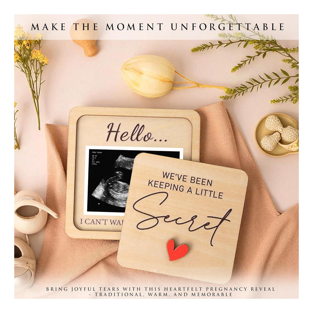 Grandparent Reveal Keepsake, Pregnancy Announcement for Grandparents, Baby Announcement Sign, Ultrasound Picture Frames Wooden Keepsake Box, First Time Grandparents Gift