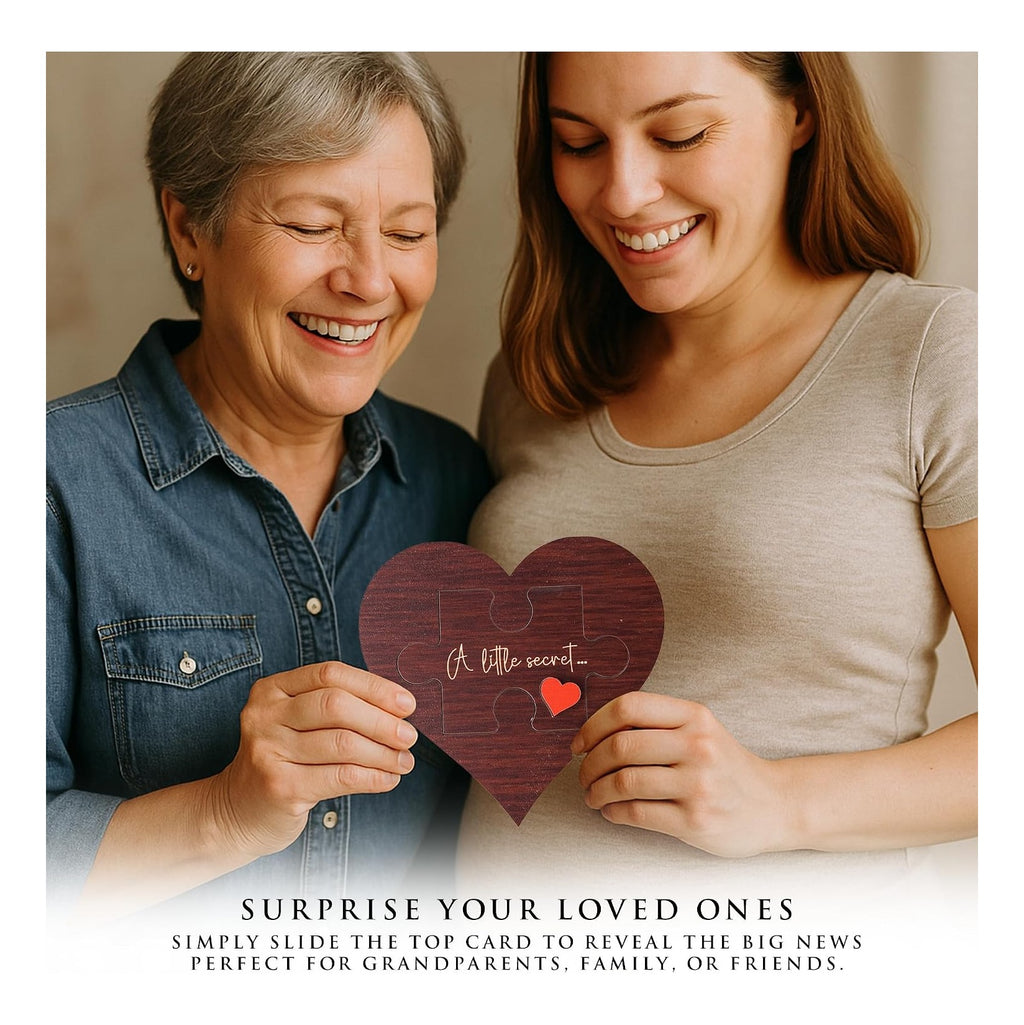 Reveal Wooden Heart Keepsake, Pregnancy Announcement for Grandparents, Baby Announcement Sign, Pregnancy Reveal Ideas, First Time Grandparents Gifts