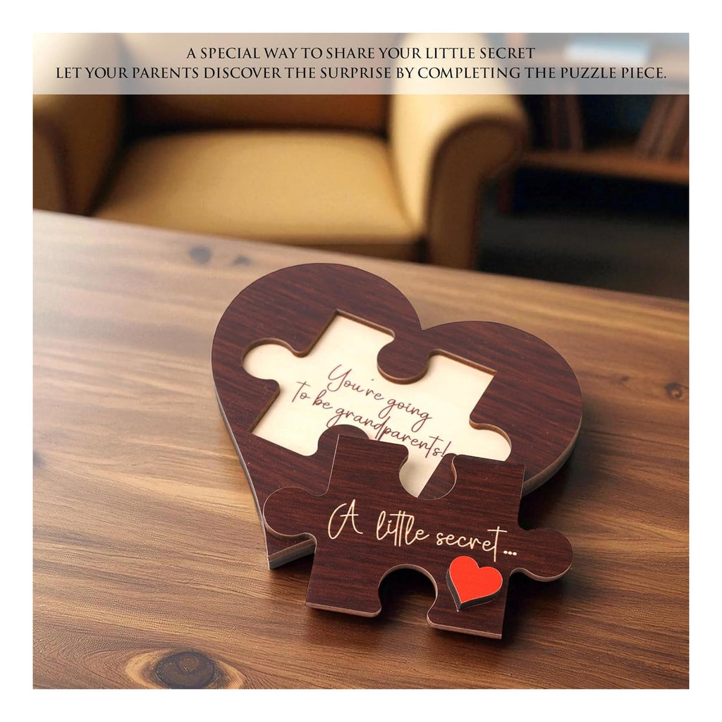 Reveal Wooden Heart Keepsake, Pregnancy Announcement for Grandparents, Baby Announcement Sign, Pregnancy Reveal Ideas, First Time Grandparents Gifts