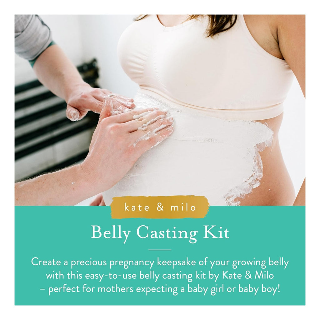 Belly Casting Kit – DIY Pregnancy Keepsake Maternity Belly Cast Kit with 5 Non-Toxic Plaster Rolls, Gloves & Lubricant – Personalized Gift for Expecting Moms & Nursery Décor