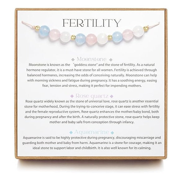 Bracelet Gifts, Delicate Pregnancy Bracelets, Mama Gifts, New Mom Gift, Moonstone Bracelet, Healing Bracelets for Women, IVF Gift, Mothers Day Christmas Jewelry