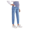 Women's Maternity Boyfriend Jeans Over Belly Stretch Comfy Loose Casual Denim Pants with Pockets for Everyday Wear