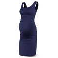 Women Summer Sleeveless Maternity Dress Pregnancy Tank Scoop Neck Mama Clothes Casual Bodycon Clothing