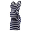 Women Summer Sleeveless Maternity Dress Pregnancy Tank Scoop Neck Mama Clothes Casual Bodycon Clothing
