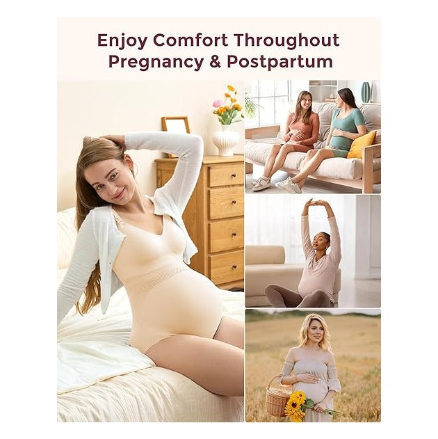 Women's Maternity High Waist Underwear Pregnancy Soft Seamless Maternity Underwear Over Bump
