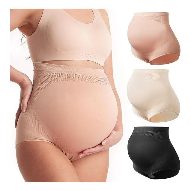 Women's Maternity High Waist Underwear Pregnancy Soft Seamless Maternity Underwear Over Bump