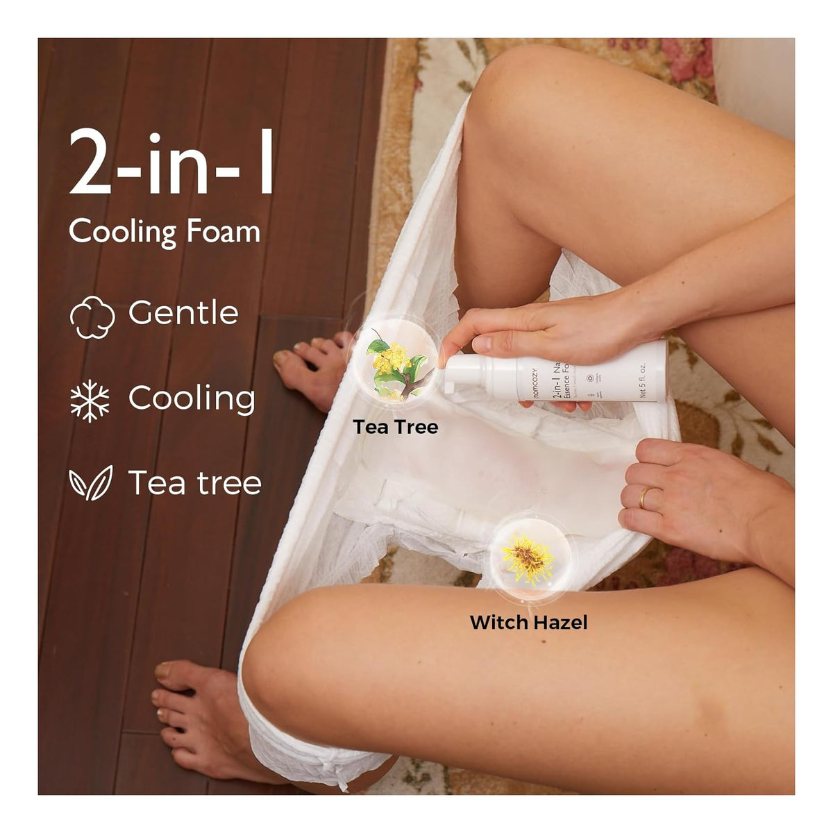 Postpartum Recovery Essentials Kit, Labor Delivery Mom Care Kit, Self-Absorbent Disposable Underwear Nipple Nursing Pads Upside Down Peri Bottle Cold Pads Cooling Foam Canvas Bag Set