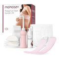 Postpartum Recovery Essentials Kit, Labor Delivery Mom Care Kit, Self-Absorbent Disposable Underwear Nipple Nursing Pads Upside Down Peri Bottle Cold Pads Cooling Foam Canvas Bag Set