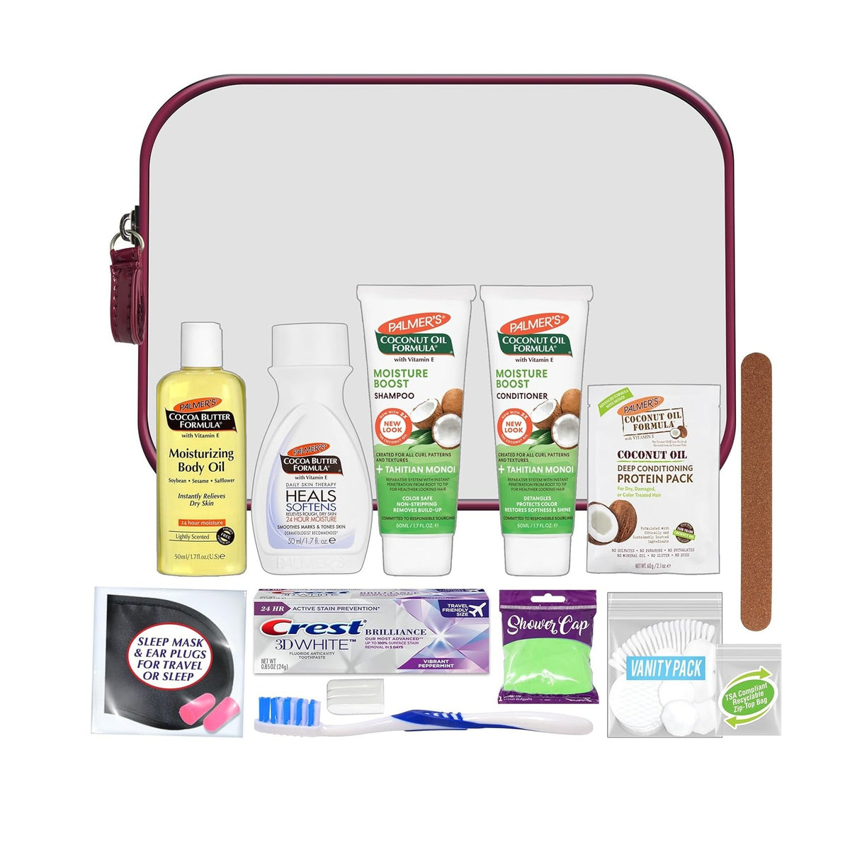 Women's 15 Pc Kit Featuring: Palmer's Hair, Face & Body Travel-size Products