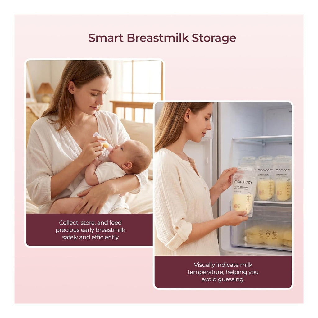 Postpartum Essentials Kit, Initiate breastfeeding for New Moms, Hospital Bag Must Haves with Nursing Pads, Hot & Cold Breast Pads, Nipple Cream, Colostrum Collectors and Milk Storage Bags