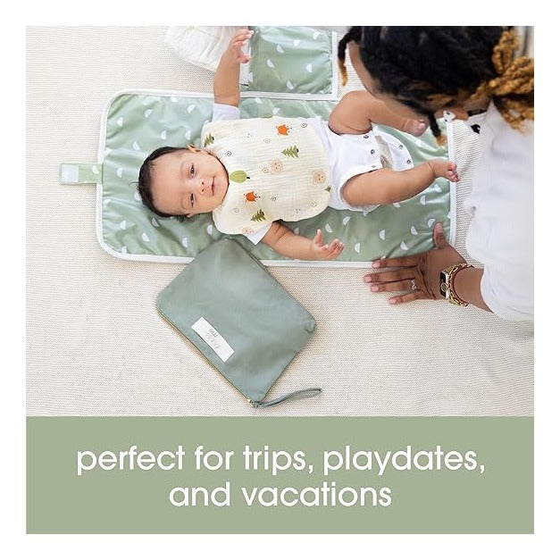 Mommy and Baby Things Pouch Set, Canvas Zipper Organizer Bags for Diaper Bag and Travel, Cosmetic and Makeup Bag for Mom