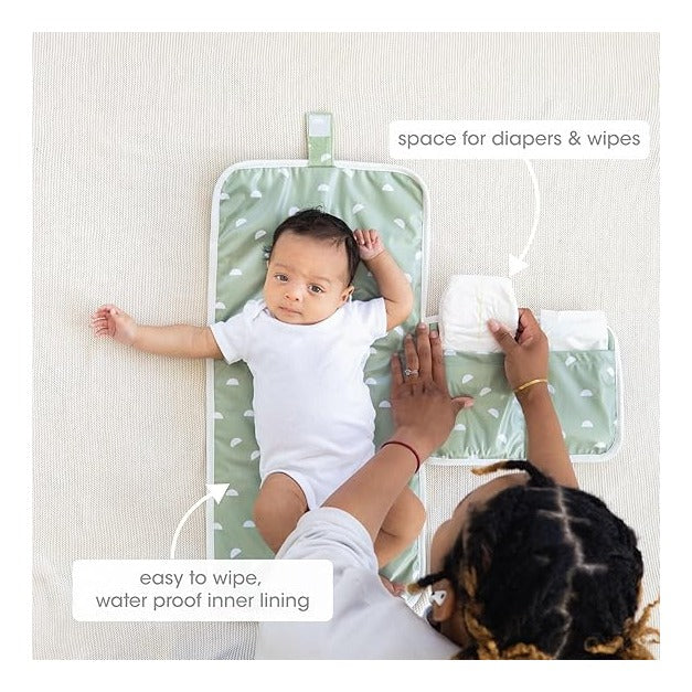 Mommy and Baby Things Pouch Set, Canvas Zipper Organizer Bags for Diaper Bag and Travel, Cosmetic and Makeup Bag for Mom
