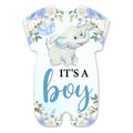 Boy Baby Shower Party Invitations Blue Elephant Baby Shower Shaped Invitations Fill-in Baby Shower Party Invites (20 Invitation Cards with Envelopes)