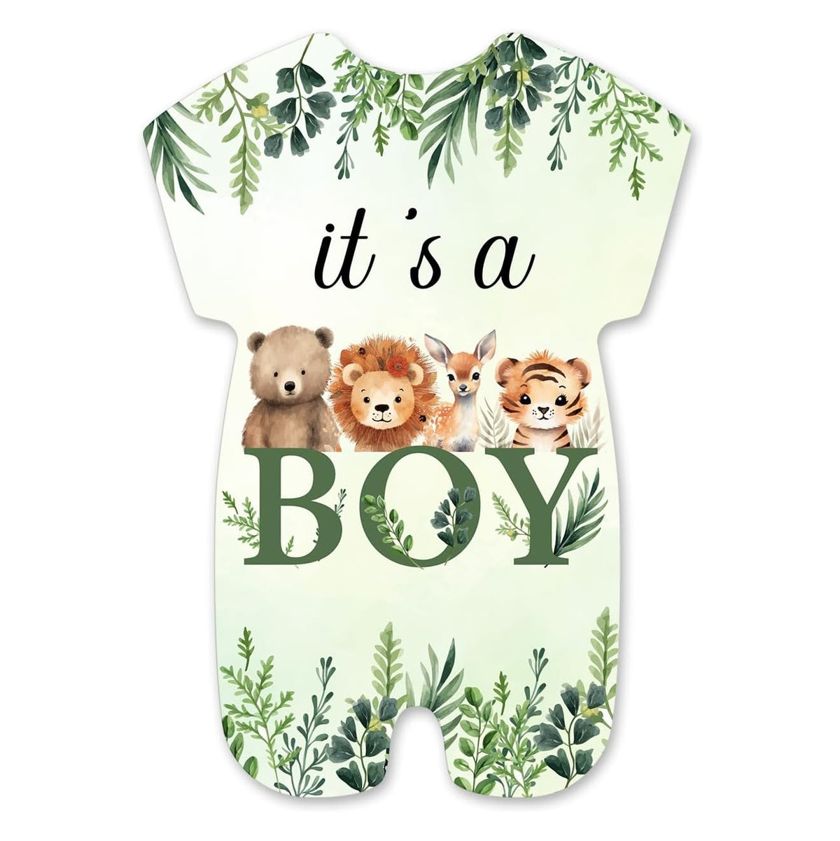 Woodland Animal Boy Baby Shower Invitations - Cute Zoo Baby Shower Party Invitation Cards - 20 Fill-in Invites with Envelopes