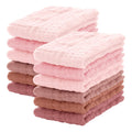 12 Pack Muslin Burp Cloths 100% Cotton Muslin Cloths Large 20''x10'' Extra Soft and Absorbent Baby Burping Cloth - Blush and Terracotta