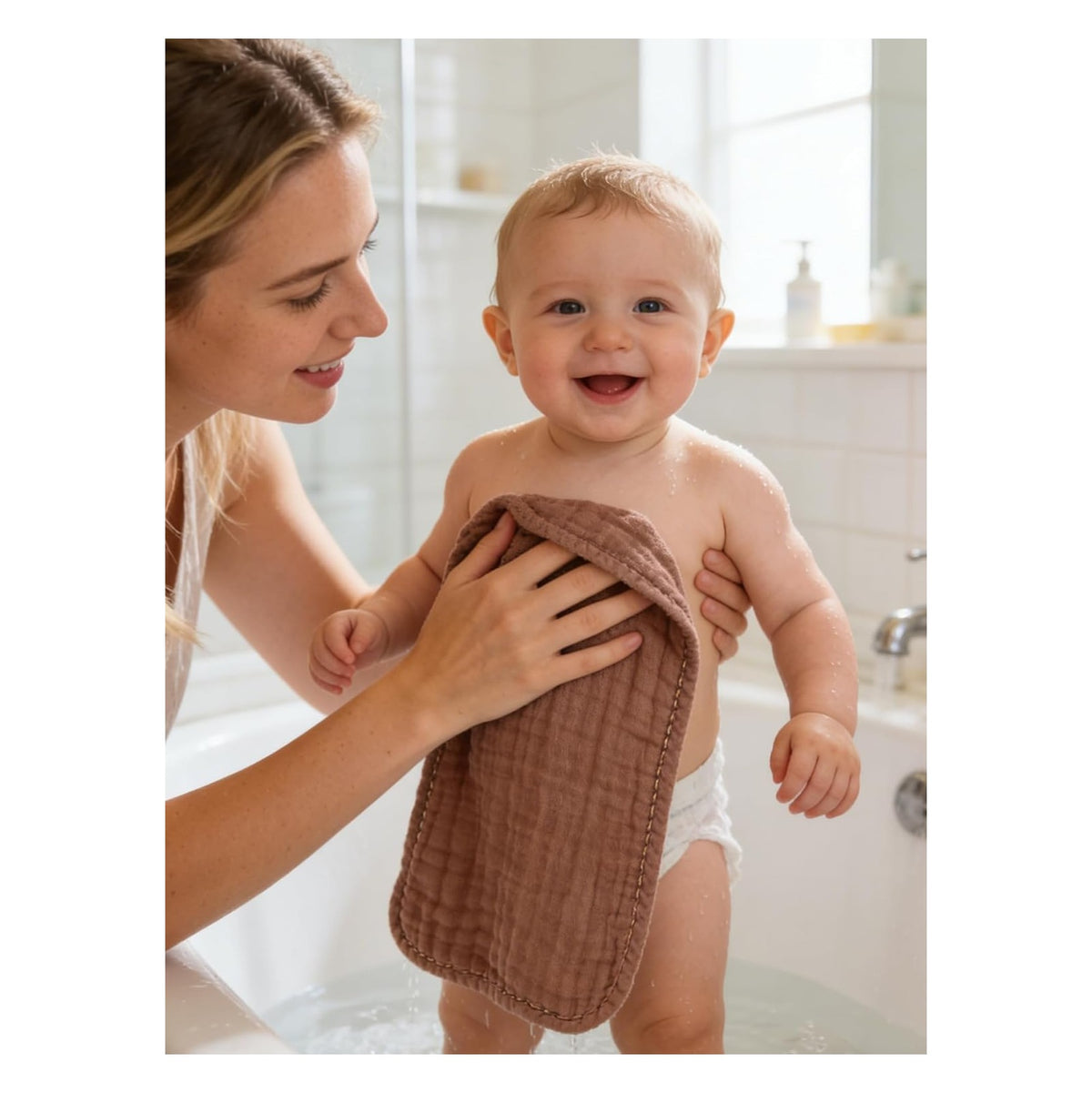 12 Pack Muslin Burp Cloths 100% Cotton Muslin Cloths Large 20''x10'' Extra Soft and Absorbent Baby Burping Cloth - Boho Neutrals