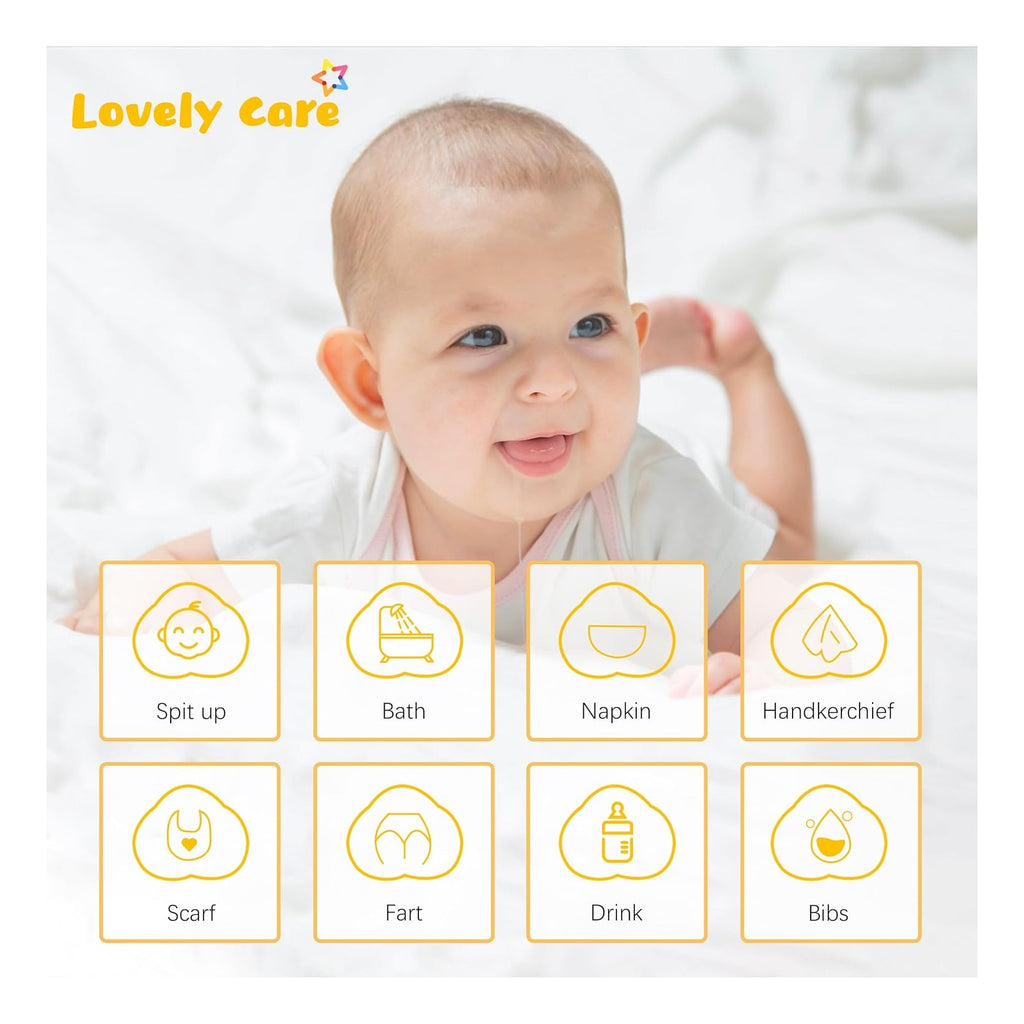 12 Pack Muslin Burp Cloths 100% Cotton Muslin Cloths Large 20''x10'' Extra Soft and Absorbent Baby Burping Cloth - Green