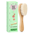Baby Hair Brush, Wooden Goat Bristles Hair Brush for Newborns & Toddlers, Ideal for Cradle Cap, Perfect Baby Registry Gift, Hypoallergenic, 1 Count