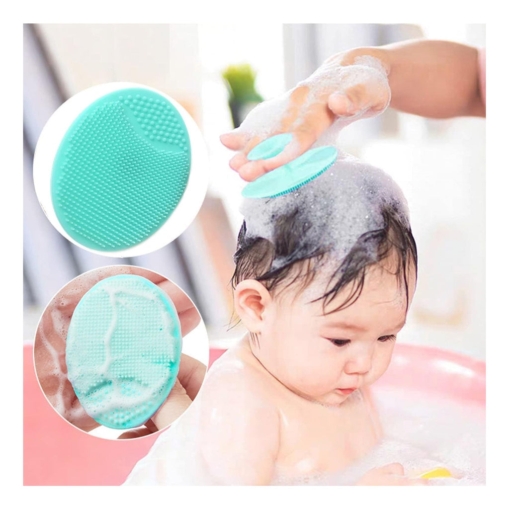 Baby Hair Brush with Wooden Handle and Comb Set for Newborns & Toddlers | Natural Soft Goat Bristles l Wood Comb l Green Cradle Cap Brush | Ideal for Cradle Cap (3 Piece)
