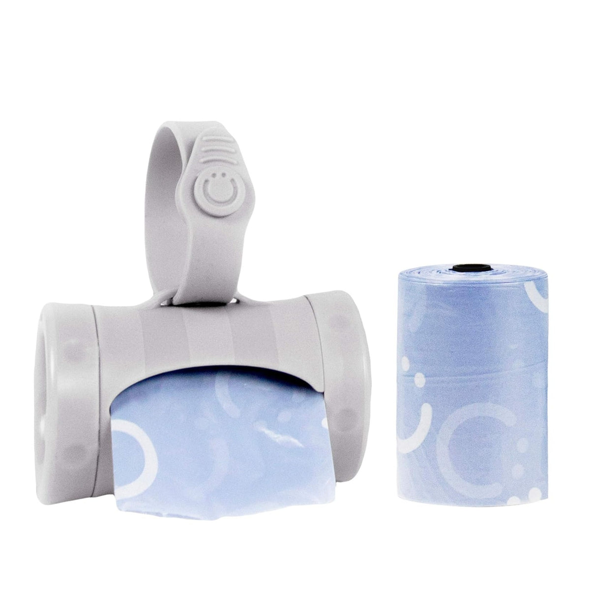 Retractable Bag Dispenser for Diaper Bag, Portable Bag Holder for Travel, Newborn Baby Essentials, Diaper Bag Must Have, Includes 24 Lavender Scented Bags