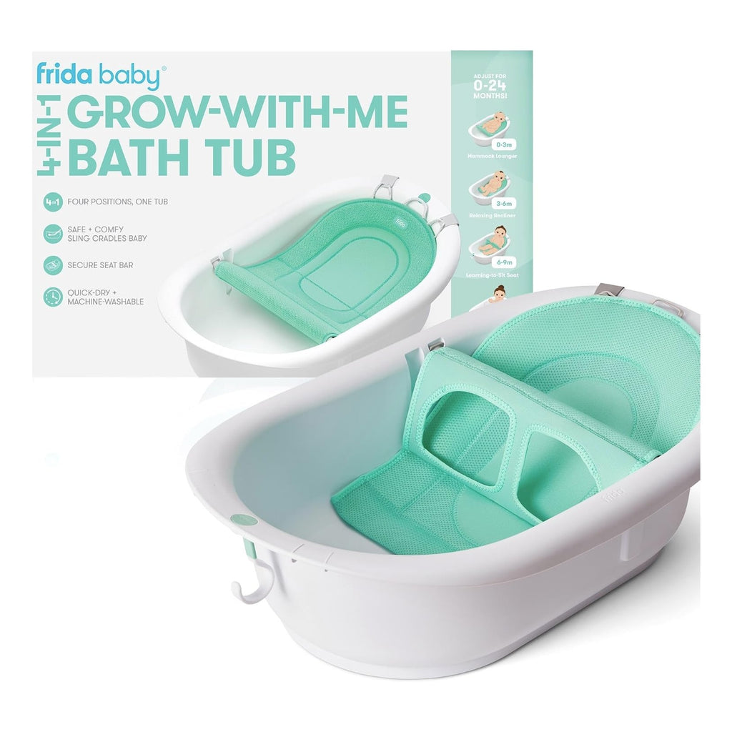 Baby 4-in-1 Grow-with-Me Baby Bathtub, Baby Tub for Newborns to Toddler with Removable Bath Seat & Backrest for Bath Support in Tub